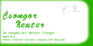 csongor neuter business card